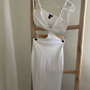 White cut out dress